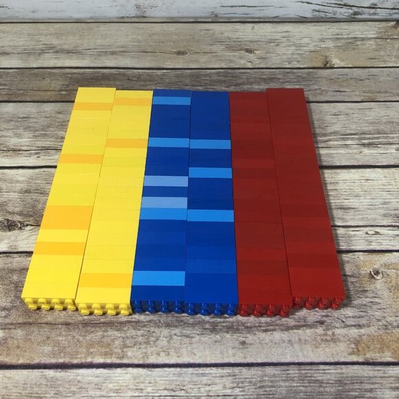 LEGO 2x4 Bricks Blocks Assorted Mix Basic Bulk Lot Red Yellow Blue 60 Pieces - Picture 3 of 6